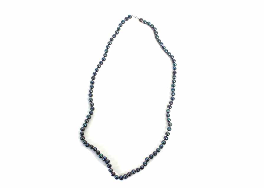 Iridescent Blue Freshwater Pearl Necklace
