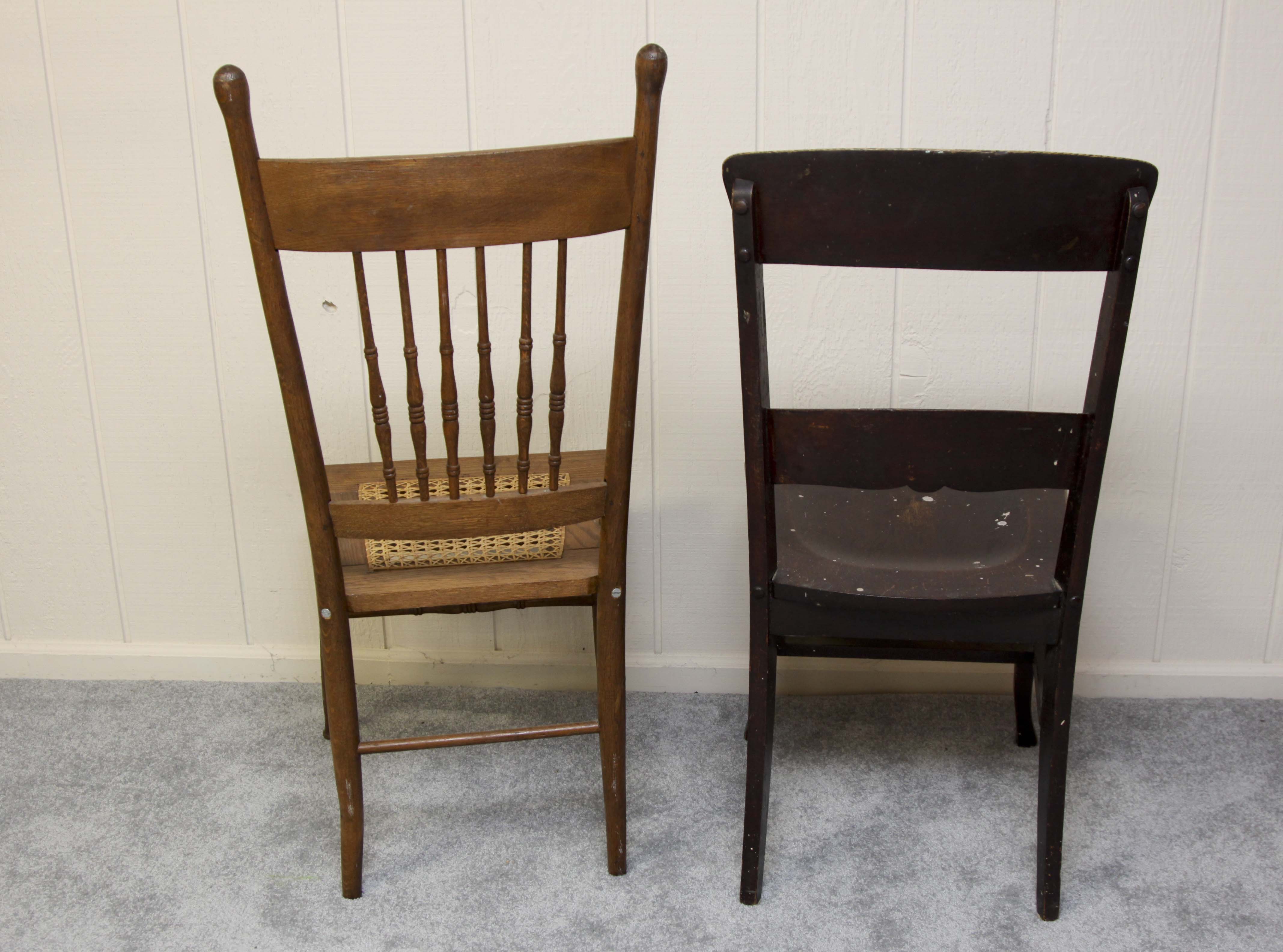 Pair of Vintage Wood Side Chairs