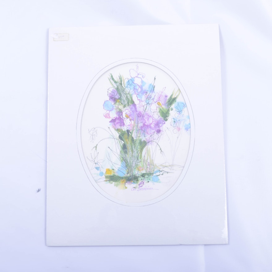 Cal Bonnivier Iris Watercolor