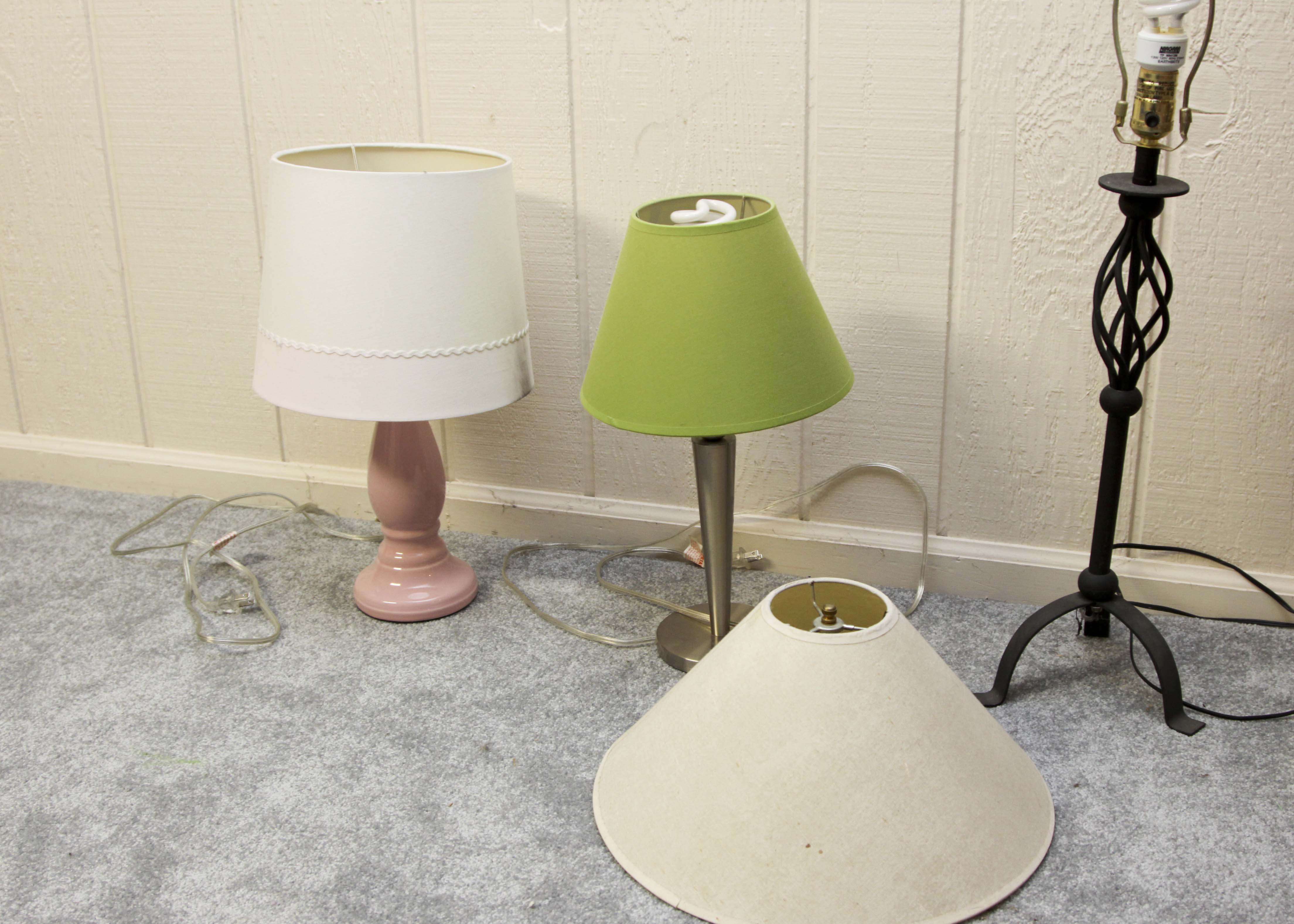 Group of Four Floor and Table Lamps