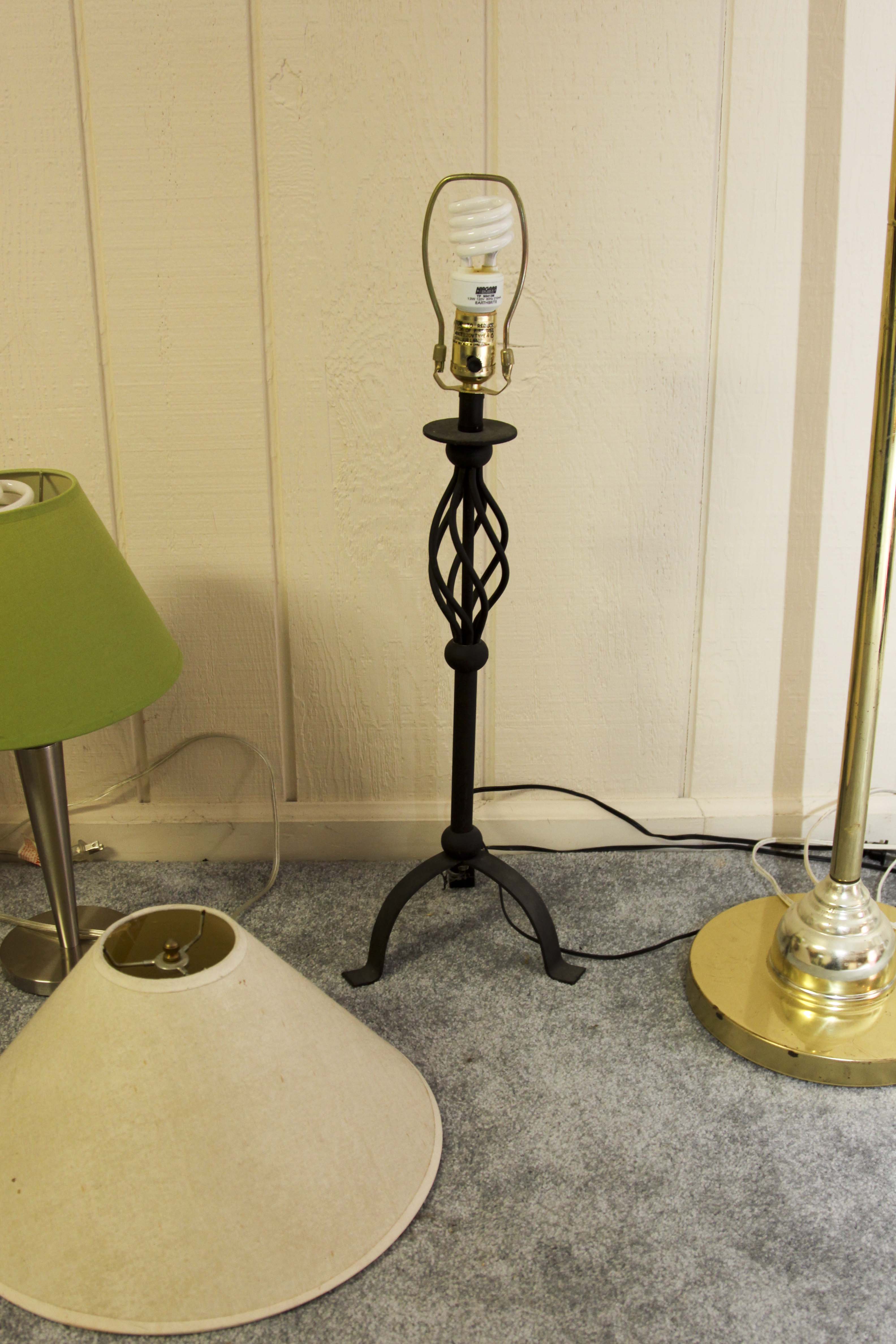 Group of Four Floor and Table Lamps