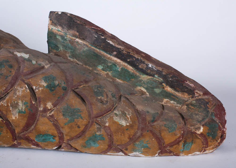 Carved Wood Mermaid Figure