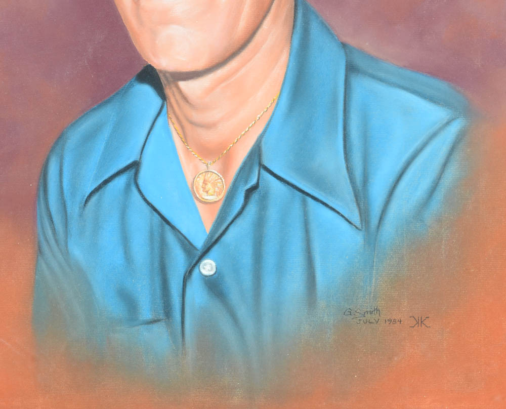 Gary Smith Pastel Portrait of Tom Selleck