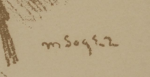 Moses Soyer Stone Lithograph "Seated Ballerina"