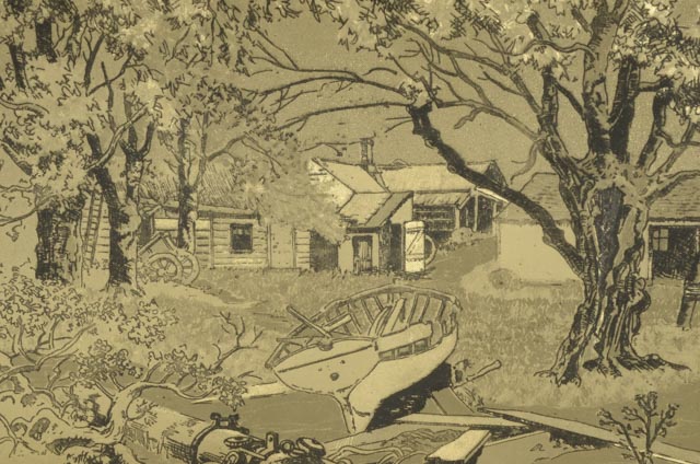 Quartet of Lionel Barrymore Gold Foil Etchings