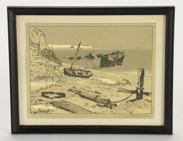 Quartet of Lionel Barrymore Gold Foil Etchings