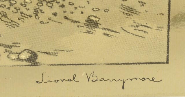 Quartet of Lionel Barrymore Gold Foil Etchings