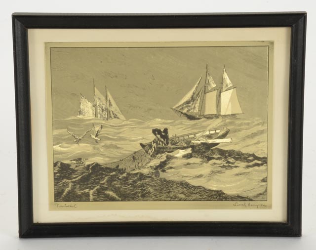 Quartet of Lionel Barrymore Gold Foil Etchings