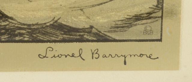 Quartet of Lionel Barrymore Gold Foil Etchings