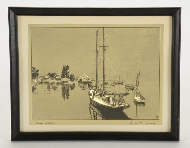 Quartet of Lionel Barrymore Gold Foil Etchings