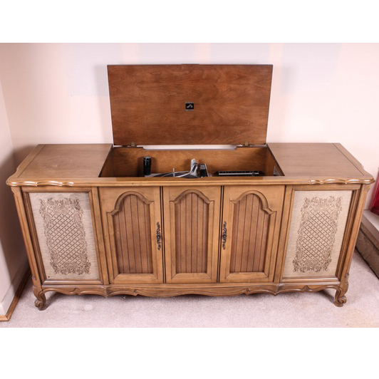 Vintage RCA Victor Record Cabinet with Speakers