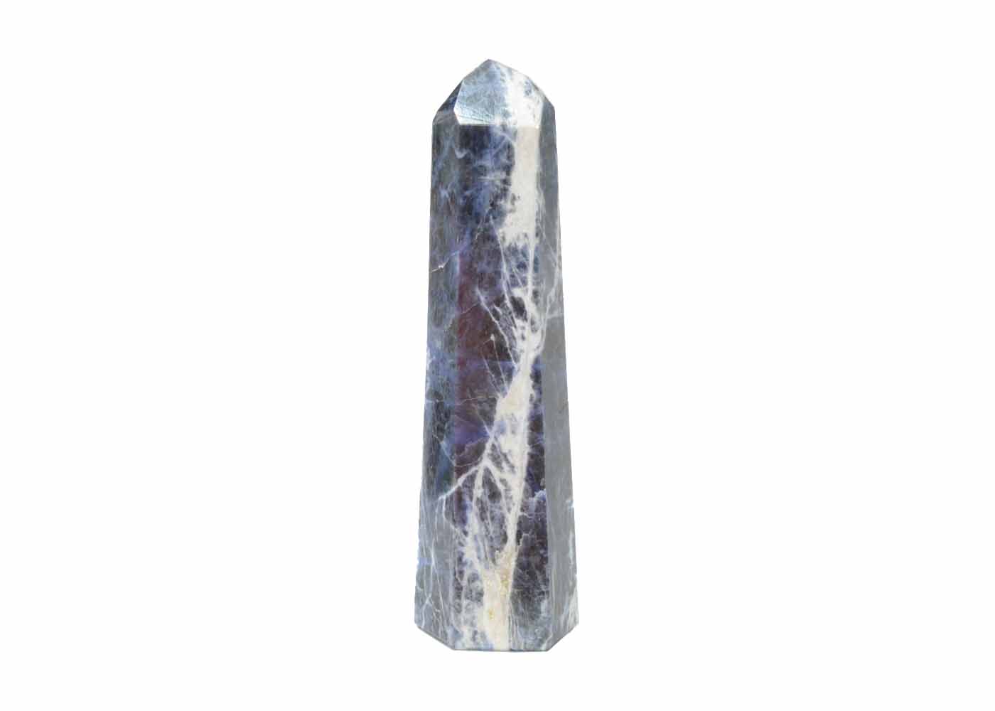 Blue and White Sodalite Obelisk