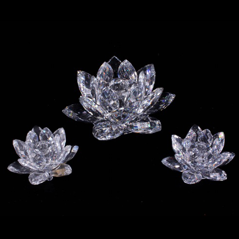 Swarovski Crystal Lotus Candle Holders