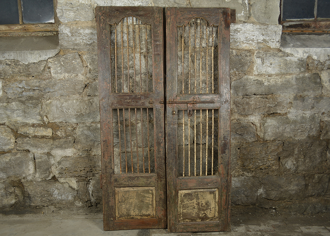 Antique Architectural Salvage Indian Teak Wood Doors
