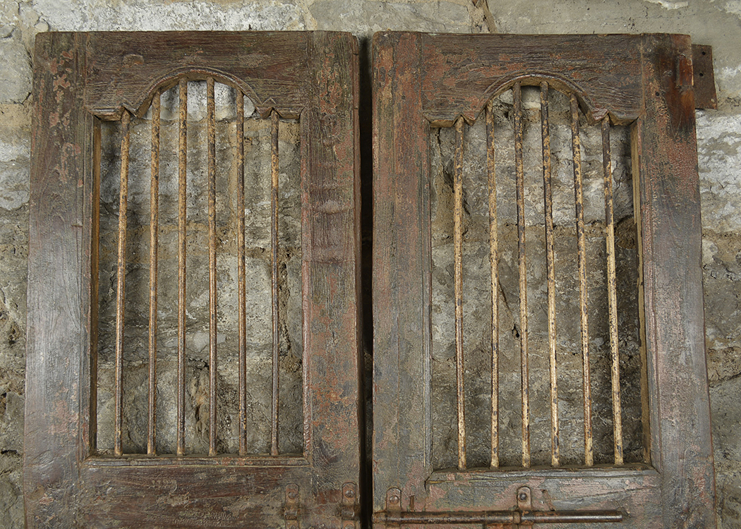 Antique Architectural Salvage Indian Teak Wood Doors