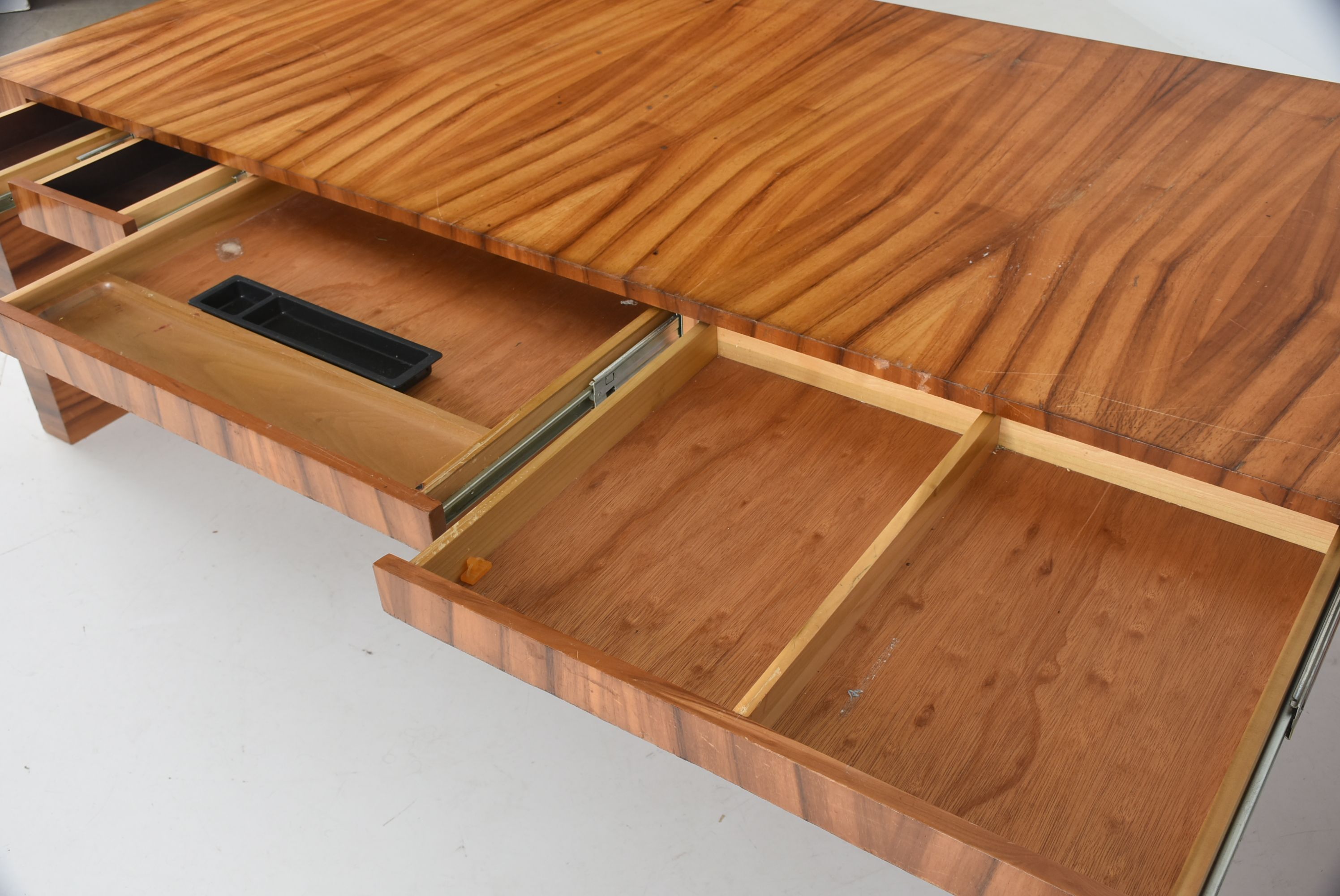 Zebrawood Waterfall Edge Desk