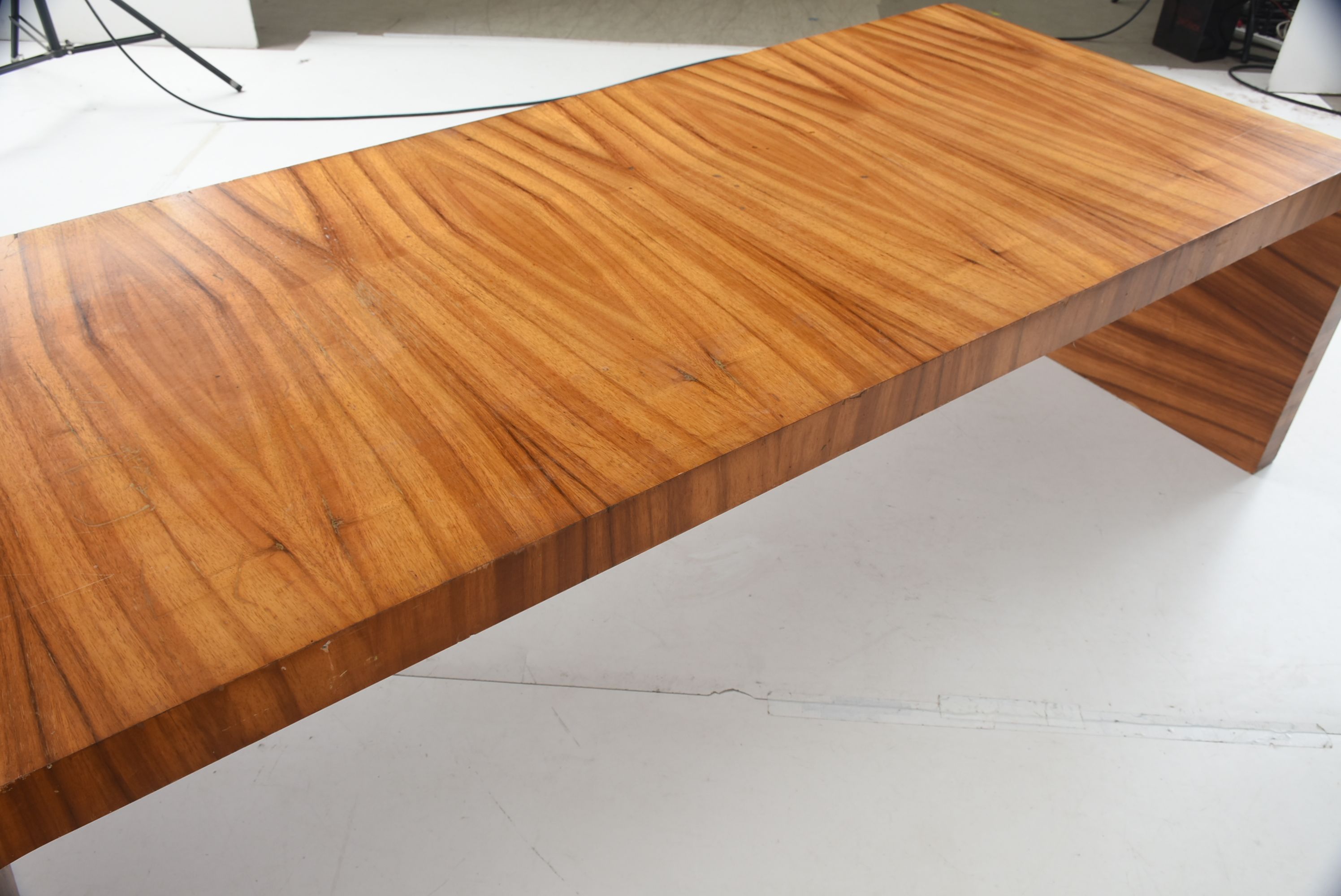 Zebrawood Waterfall Edge Desk