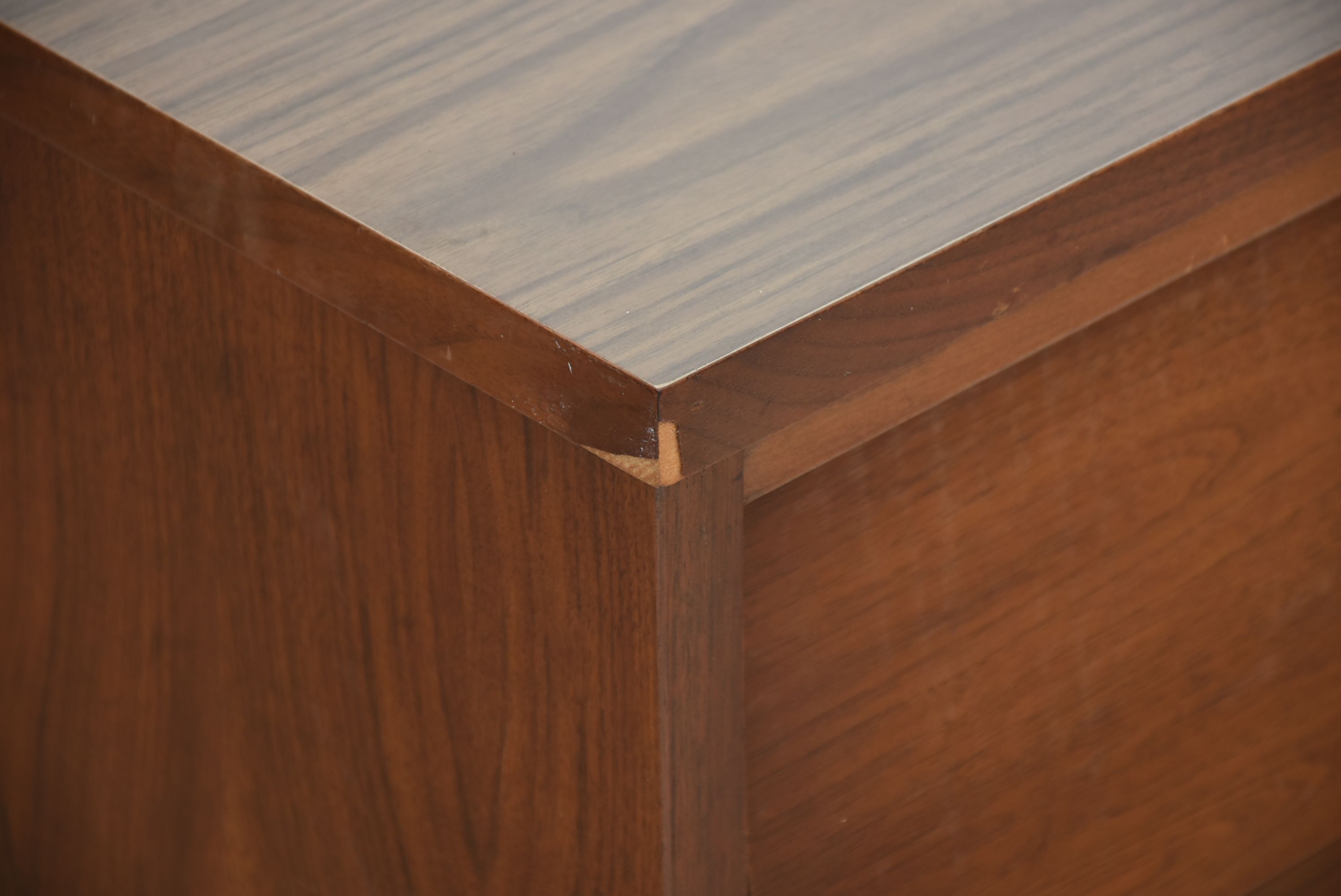 Mid-Century Modern Ward Furniture Walnut Triple Dresser