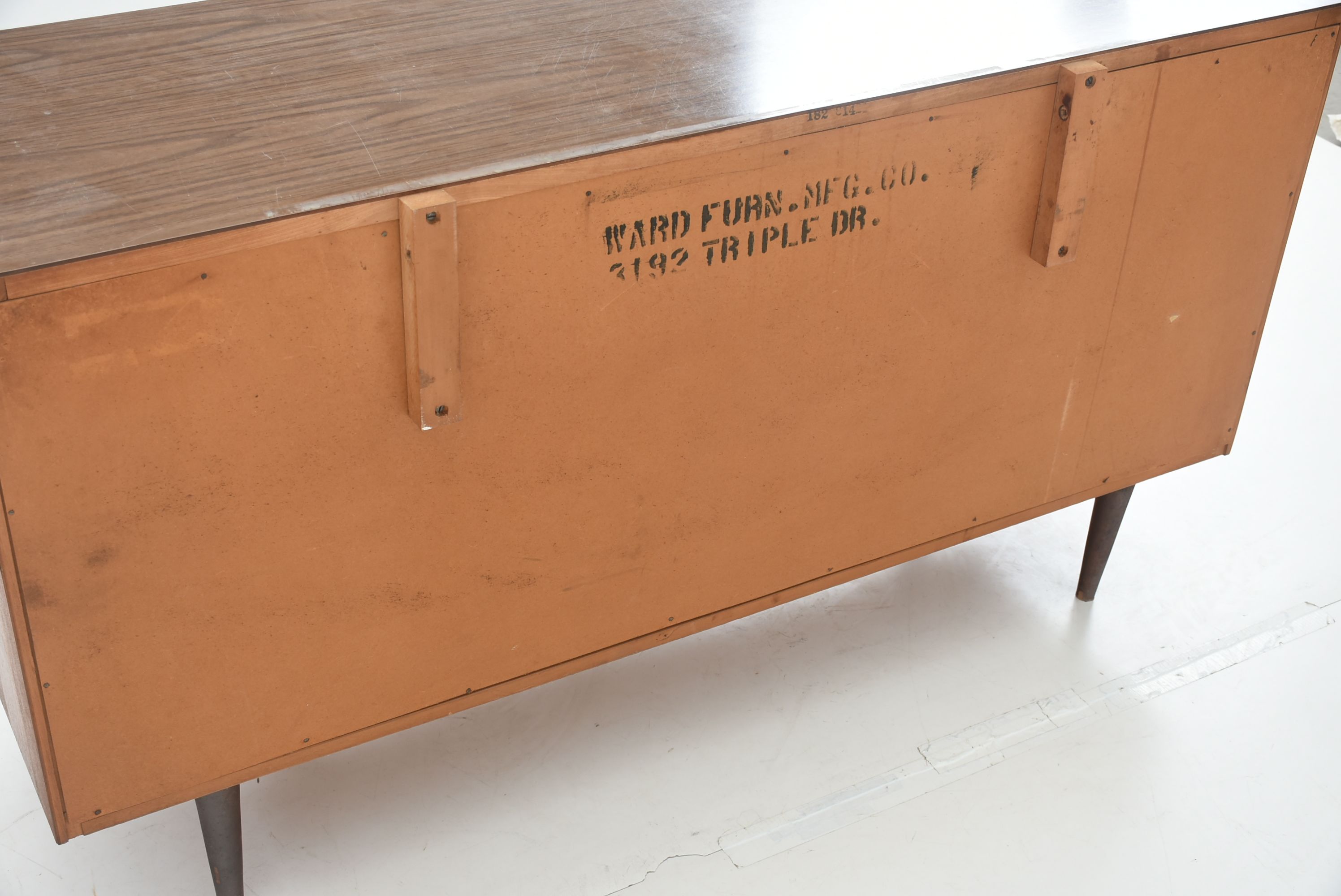 Mid-Century Modern Ward Furniture Walnut Triple Dresser