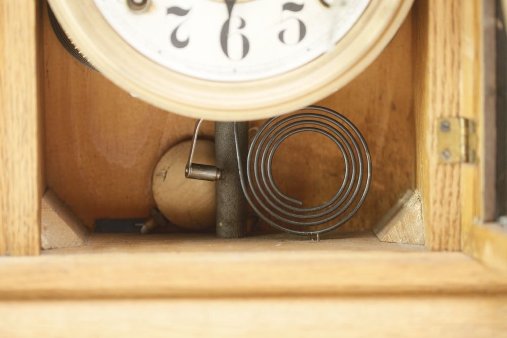 Ingraham Eight Day Oak Mantel Clock