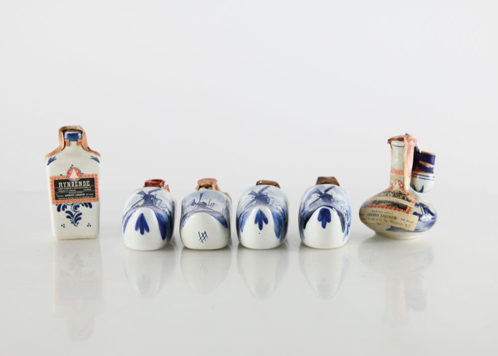 Delft Blue Liqueur Bottles