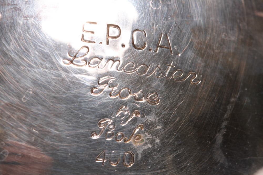 Antique Poole Silver Plated Lancaster Rose Tea Set