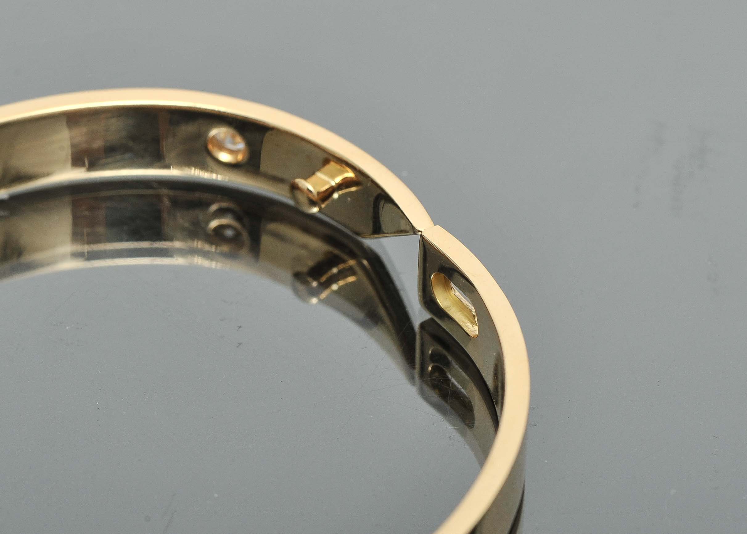 Cartier 18K Yellow Gold and Diamond Bracelet