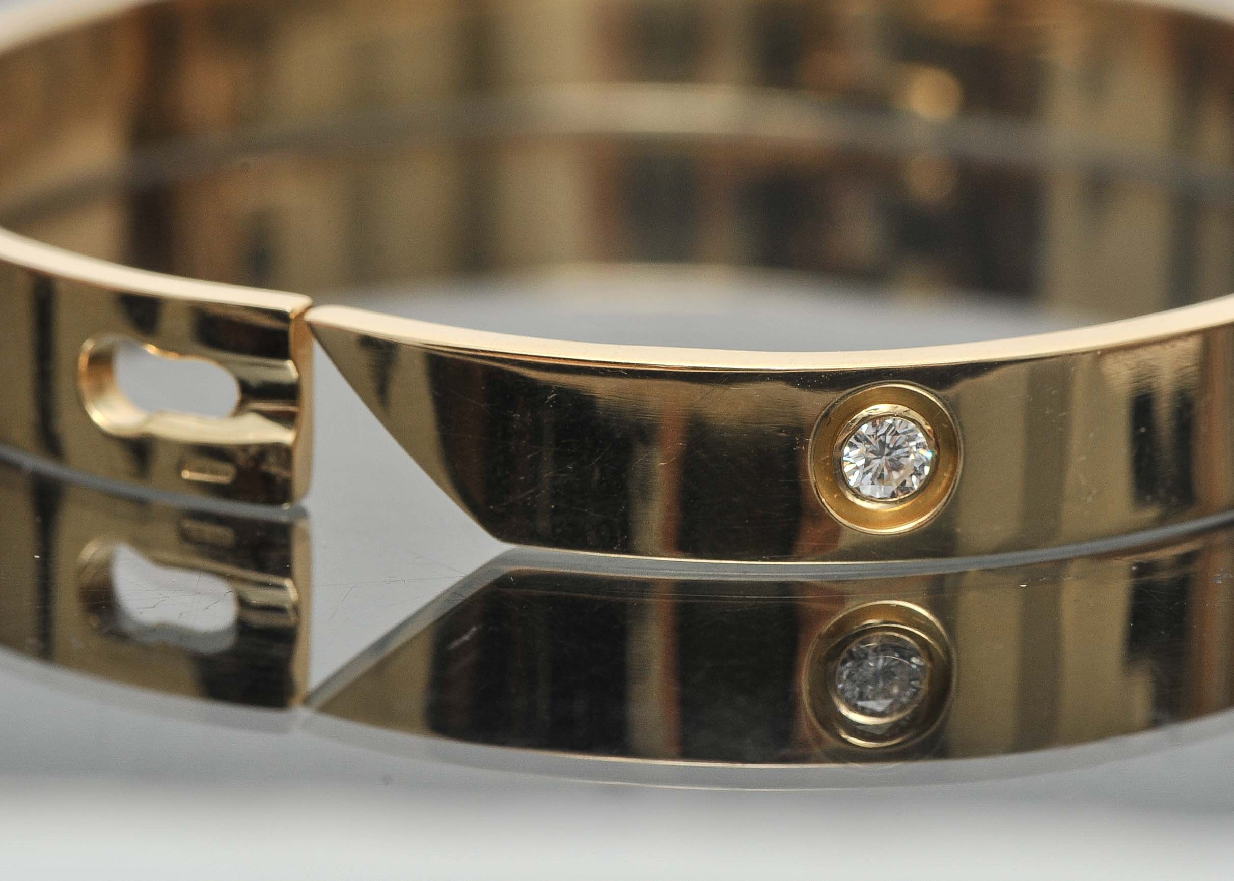 Cartier 18K Yellow Gold and Diamond Bracelet