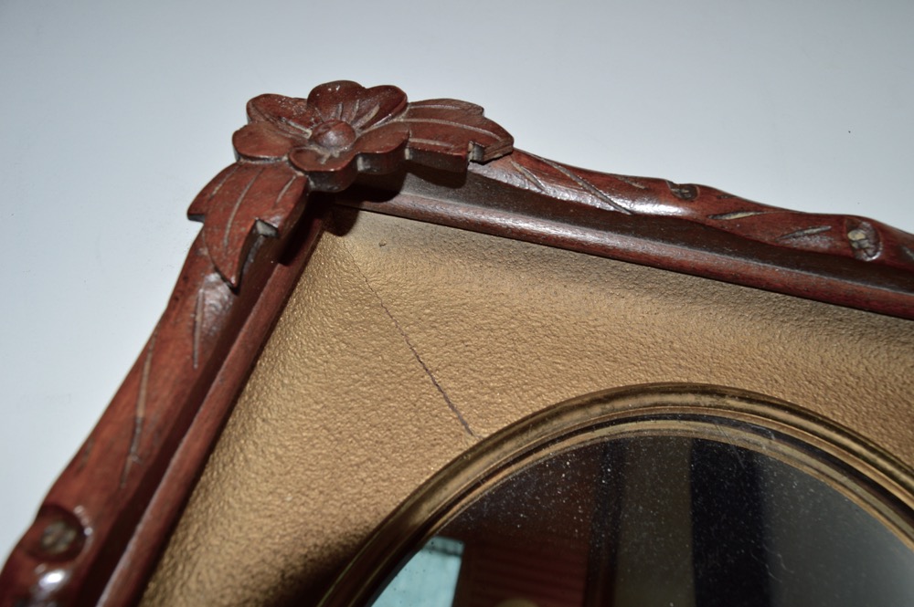 Vintage Walnut Wall Mirror