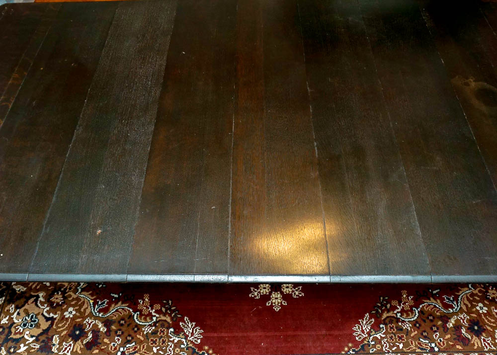 Grandiose English Red Oak Revival Dining Table