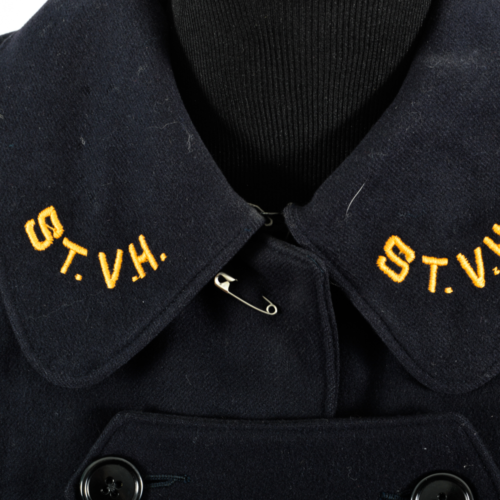 1950's Bruck's Navy Blue Wool Nurse's Cape