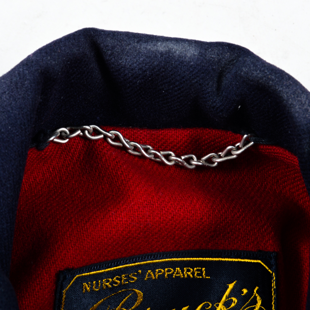 1950's Bruck's Navy Blue Wool Nurse's Cape