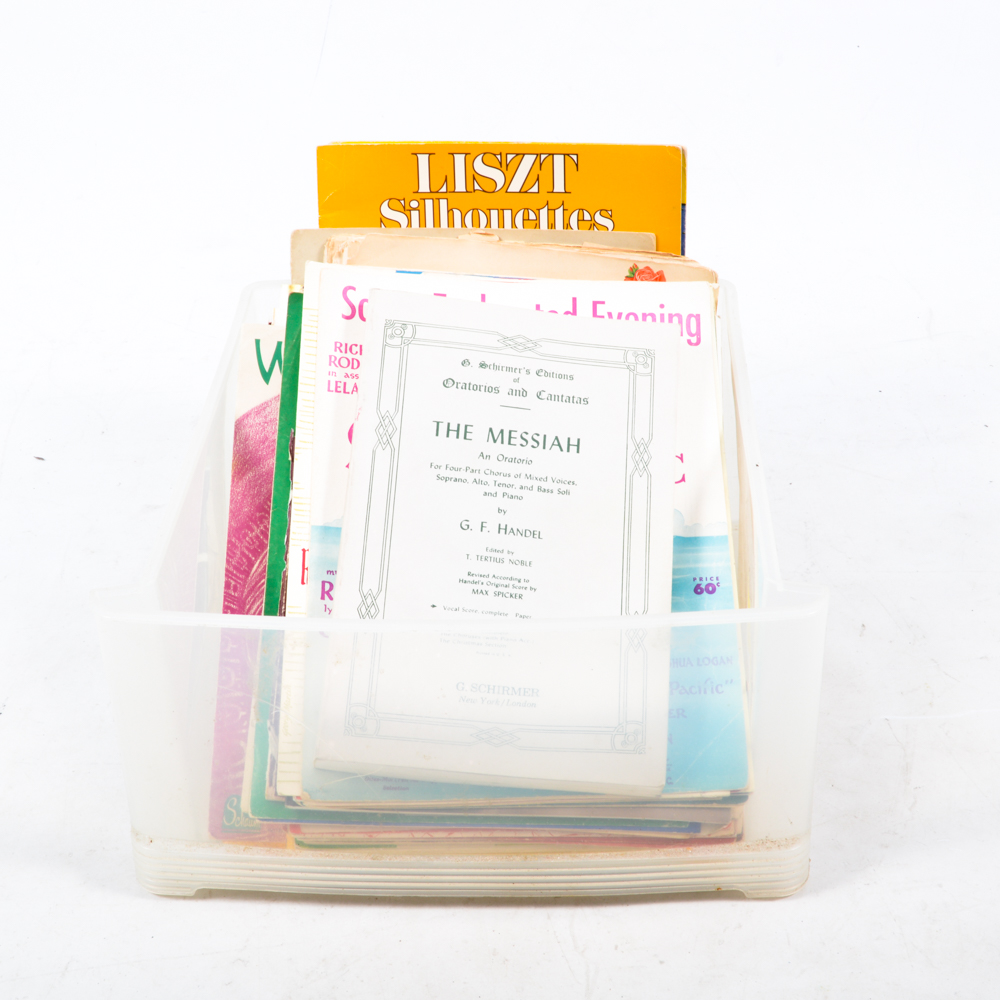 Assorted Vintage and Modern Sheet Music and Books
