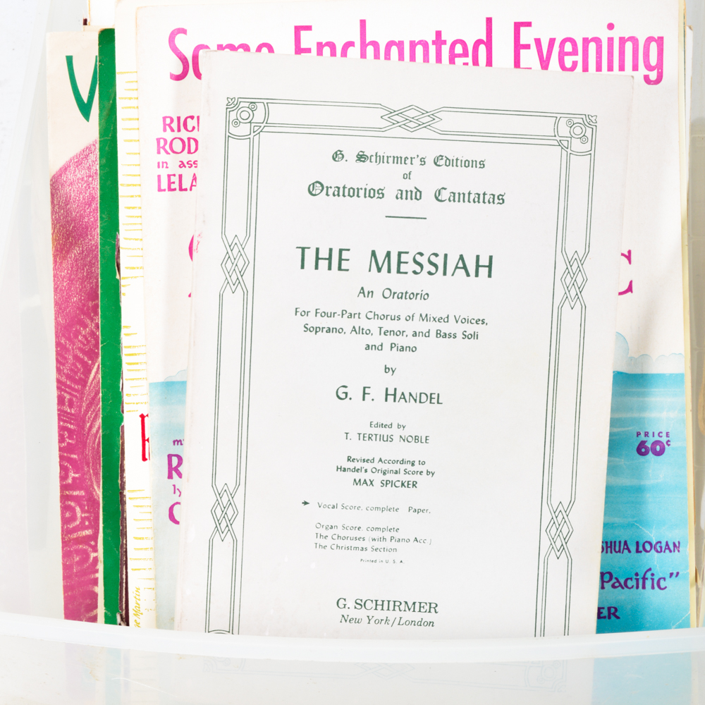 Assorted Vintage and Modern Sheet Music and Books
