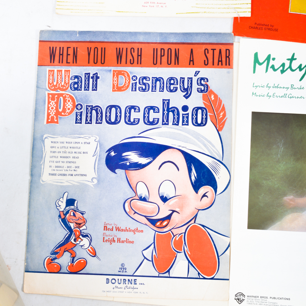 Assorted Vintage and Modern Sheet Music and Books