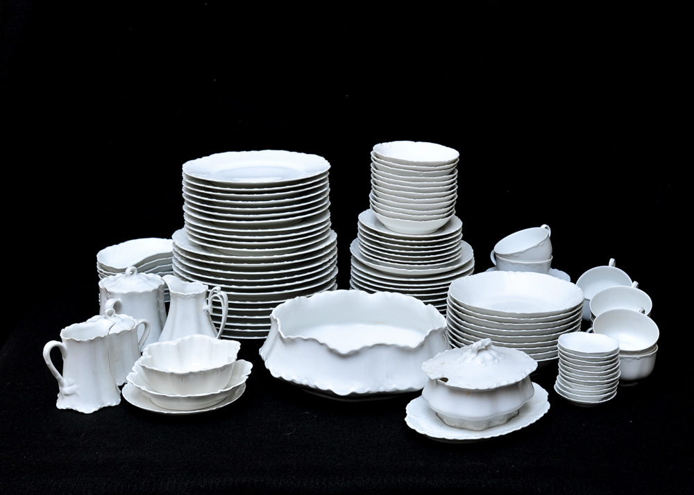 Haviland & Co. Limoges "Ranson" White China Set