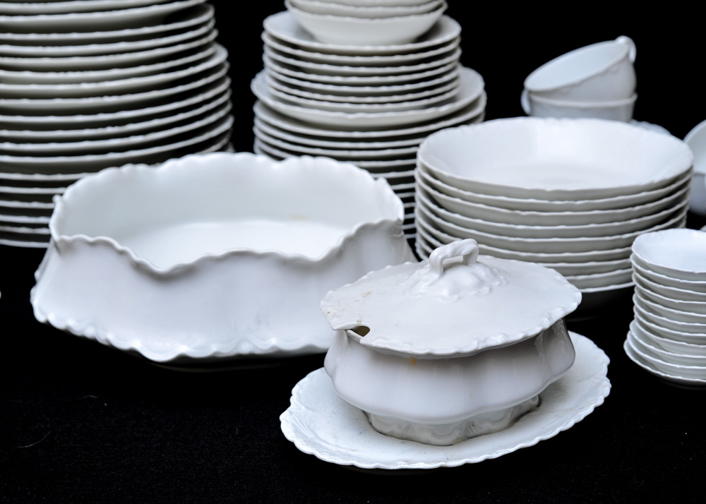 Haviland & Co. Limoges "Ranson" White China Set