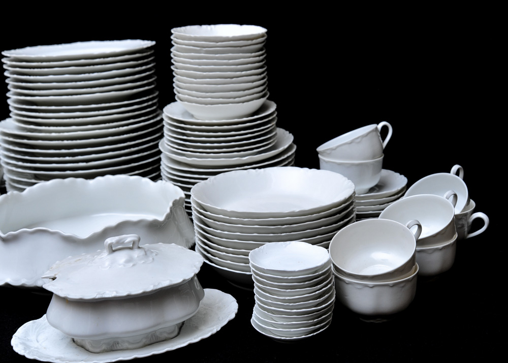 Haviland & Co. Limoges "Ranson" White China Set