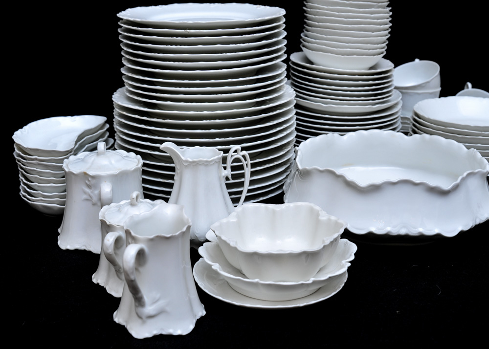 Haviland & Co. Limoges "Ranson" White China Set