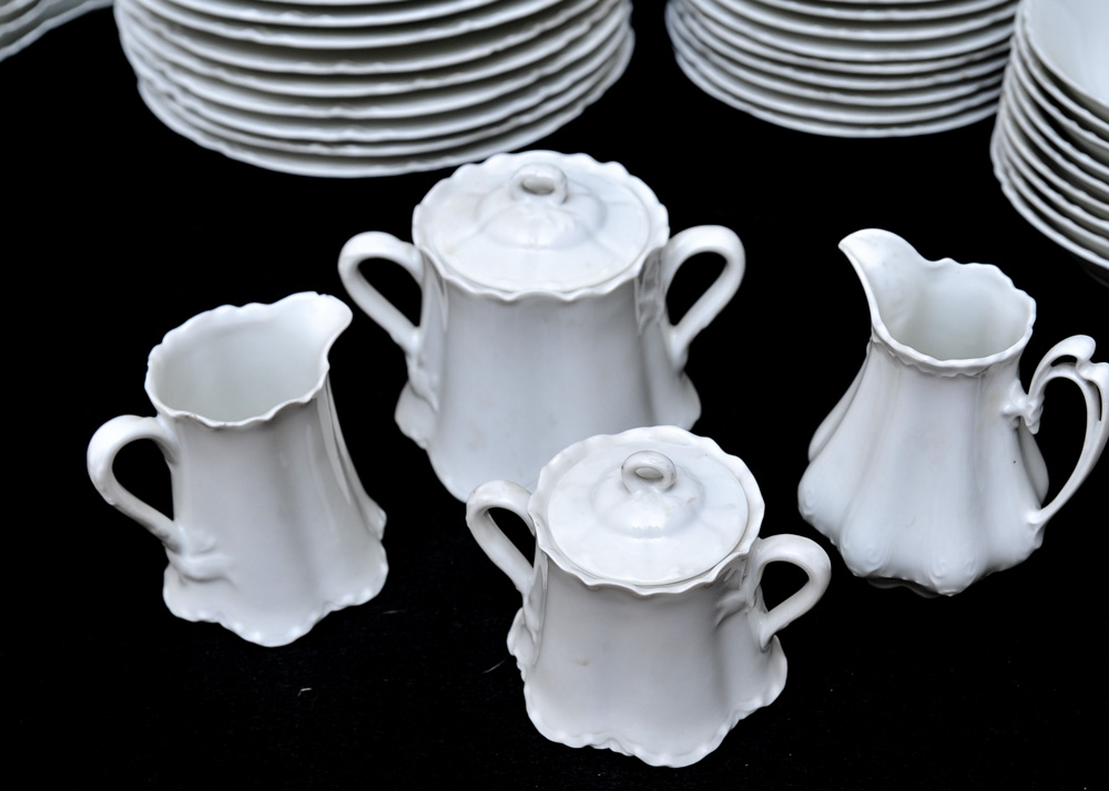 Haviland & Co. Limoges "Ranson" White China Set