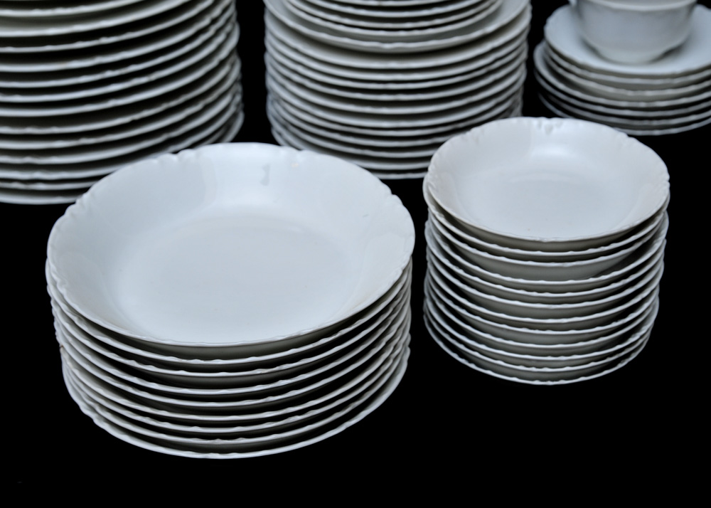 Haviland & Co. Limoges "Ranson" White China Set