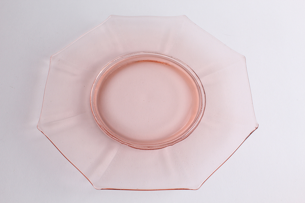 Pink Depression Glass Octagon Plates