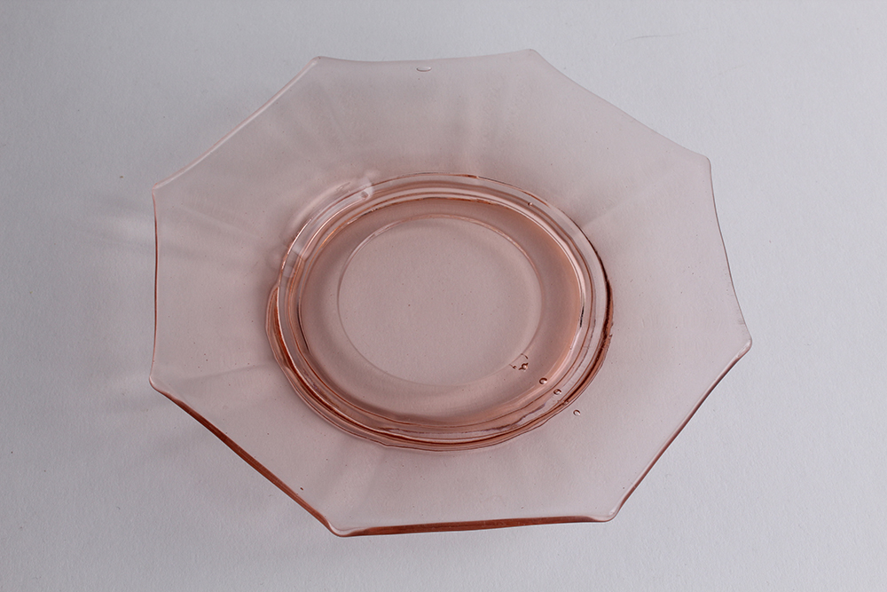 Pink Depression Glass Octagon Plates