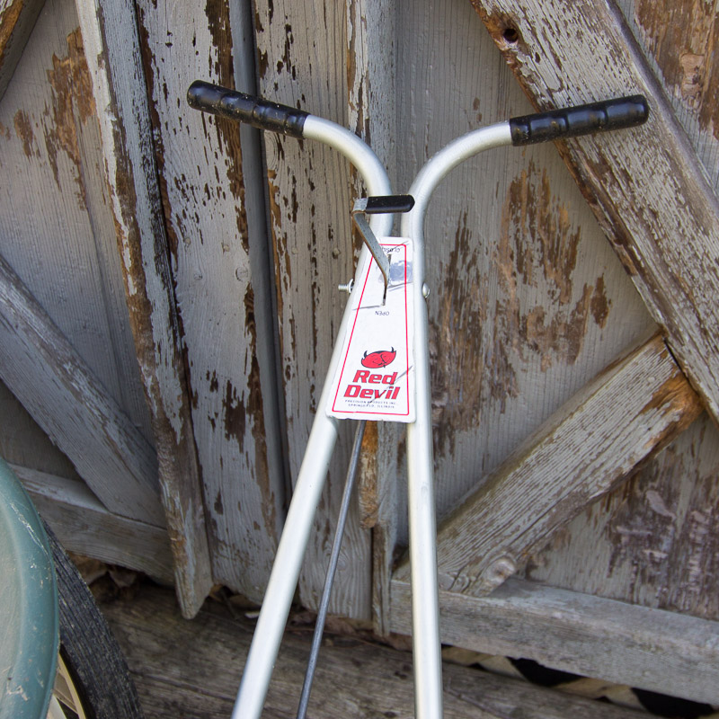 Wheelbarrow and Seed Spreader