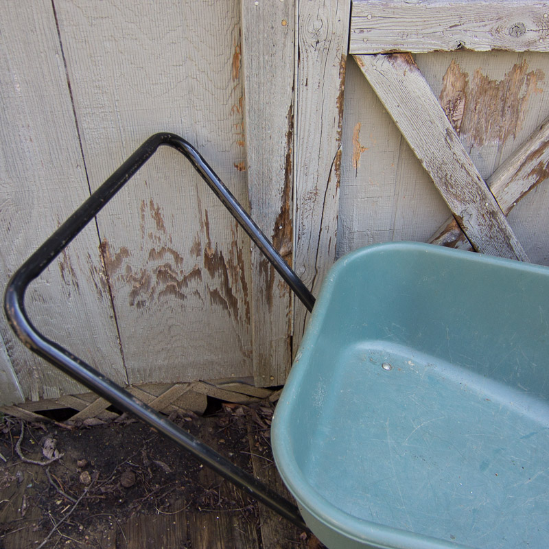 Wheelbarrow and Seed Spreader