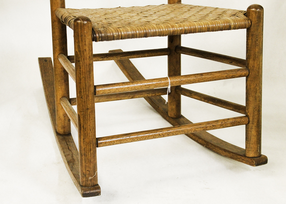 Ladder-Back Cherry Sewing Rocker Chair