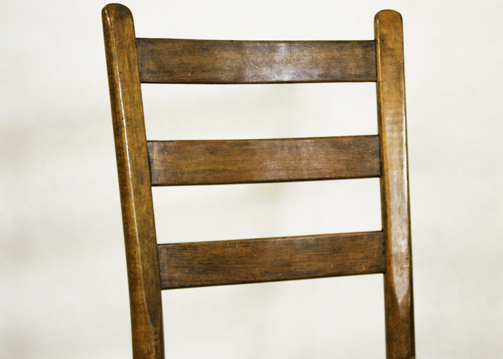 Ladder-Back Cherry Sewing Rocker Chair