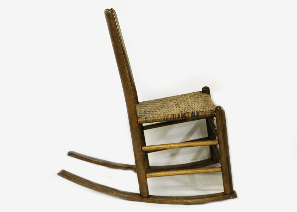 Ladder-Back Cherry Sewing Rocker Chair