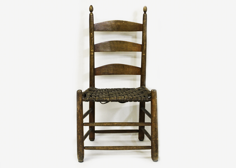 19th Century Maple Arched Slat Back Shaker Chair