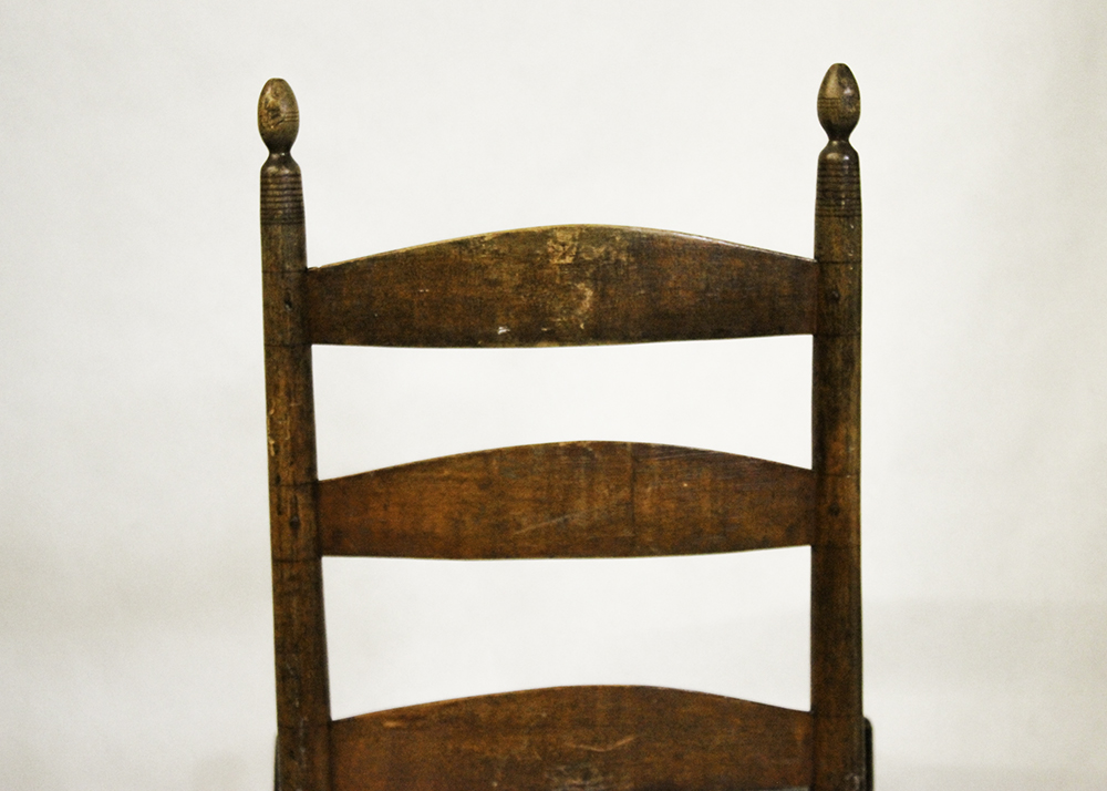 19th Century Maple Arched Slat Back Shaker Chair